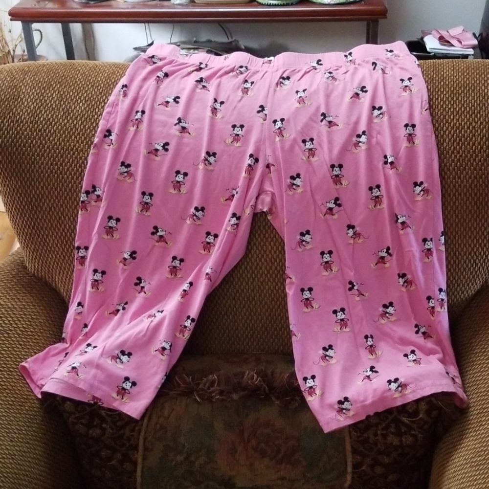 Disney Mickey Mouse Capris pajama bottoms.